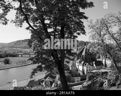 Saarbürog Stadt am saar Fluss Stockfoto