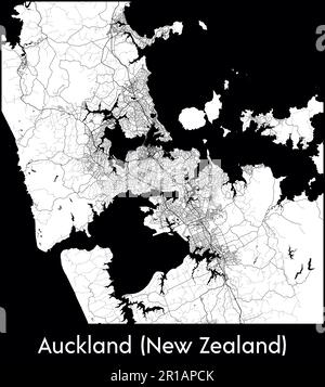 Stadtplan Ozeanien Neuseeland Auckland (Neuseeland) Vektordarstellung Stock Vektor