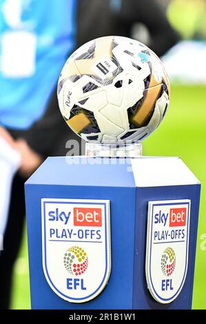 Peterborough, Großbritannien. 12. Mai 2023 Spielball während der Sky Bet League 1 Spiel ab dem Halbfinale 1. zwischen Peterborough und Sheffield Mittwoch an der London Road, Peterborough, Freitag, den 12. Mai 2023. (Foto: Kevin Hodgson | MI News) Guthaben: MI News & Sport /Alamy Live News Stockfoto