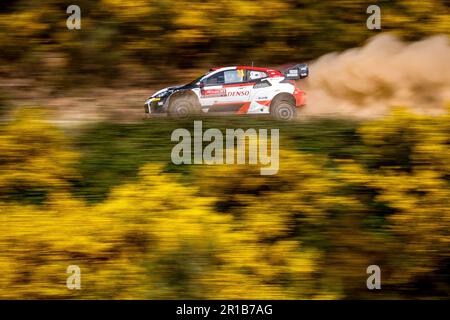 Porto, Portugal. 12. Mai 2023. 33 EVANS Elfyn (gbr), MARTIN Scott (gbr), Toyota Gazoo Racing WRT, Toyota GR Yaris Rally1 Hybrid, Action während der Rally Portugal 2023, 5. Runde der WRC World Rally Championship 2023, vom 11. Bis 14. Mai 2023 in Porto, Portugal - Foto Paulo Maria/DPPI Credit: DPPI Media/Alamy Live News Stockfoto