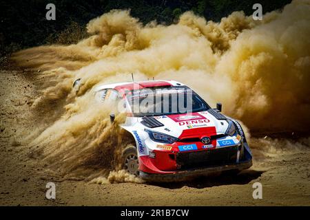 Porto, Portugal. 12. Mai 2023. 69 ROVANPERA Kalle (fin), HALTTUNEN Jonne (fin), Toyota Gazoo Racing WRT, Toyota GR Yaris Rally1 Hybrid, Action während der Rallye Portugal 2023, 5. Runde der WRC World Rally Championship 2023, vom 11. Bis 14. Mai 2023 in Porto, Portugal - Photo Paulo Maria/DPPI Credit: DPPI Media/Alamy Live News Stockfoto