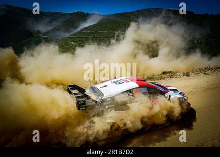 Porto, Portugal. 12. Mai 2023. 69 ROVANPERA Kalle (fin), HALTTUNEN Jonne (fin), Toyota Gazoo Racing WRT, Toyota GR Yaris Rally1 Hybrid, Action während der Rallye Portugal 2023, 5. Runde der WRC World Rally Championship 2023, vom 11. Bis 14. Mai 2023 in Porto, Portugal - Photo Paulo Maria/DPPI Credit: DPPI Media/Alamy Live News Stockfoto