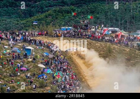 Porto, Portugal. 12. Mai 2023. 69 ROVANPERA Kalle (fin), HALTTUNEN Jonne (fin), Toyota Gazoo Racing WRT, Toyota GR Yaris Rally1 Hybrid, Action während der Rallye Portugal 2023, 5. Runde der WRC World Rally Championship 2023, vom 11. Bis 14. Mai 2023 in Porto, Portugal - Photo Paulo Maria/DPPI Credit: DPPI Media/Alamy Live News Stockfoto