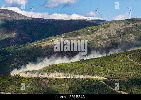 Porto, Portugal. 12. Mai 2023. 69 ROVANPERA Kalle (fin), HALTTUNEN Jonne (fin), Toyota Gazoo Racing WRT, Toyota GR Yaris Rally1 Hybrid, Action während der Rallye Portugal 2023, 5. Runde der WRC World Rally Championship 2023, vom 11. Bis 14. Mai 2023 in Porto, Portugal - Photo Paulo Maria/DPPI Credit: DPPI Media/Alamy Live News Stockfoto