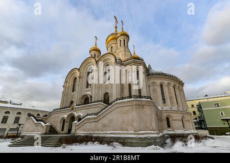 Die Neuen Märtyrer und Konfessoren der Russisch-orthodoxen Kirche im Männerkloster Sretensky in Moskau, Russland. Stockfoto