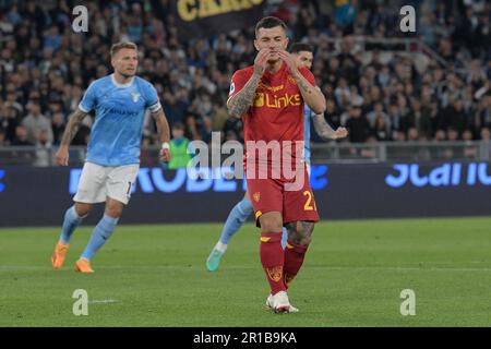 Gabriel Strefezza von US Lecce während des Fußballspiels Serie A, Lazio gegen Lecce, 12. Mai 2023 (Foto: AllShotLive/Sipa USA) Guthaben: SIPA USA/Alamy Live News Stockfoto