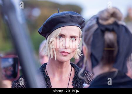 12. Mai 2023, Rom, Italien: Schauspielerin Charlize Theron nimmt am 12. Mai 2023 an der Premiere des Films „Fast X“ vor dem Kolosseum in Rom Teil (Kreditbild: © Matteo Nardone/Pacific Press via ZUMA Press Wire) REDAKTIONELLER GEBRAUCH! Nicht für den kommerziellen GEBRAUCH! Stockfoto