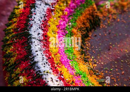 Dekoriert in Bangladesch traditionell garniert, farbenfrohe Masala kasturi paan oder Betelblätter Stockfoto