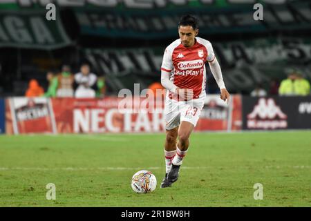 Independiente Santa Fe's Fabian Sambueza während des Spiels zwischen Bogotas Independiente Santa Fe (0) und Atletico Nacional (2) in Bogota, Kolumbien, 11. Mai 2023. Foto von: Cristian Bayona/Long Visual Press Stockfoto