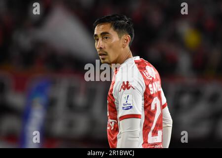 Santa Fes Fabian Sambueza während des Spiels zwischen Bogotas Independiente Santa Fe (0) und Atletico Nacional (2) in Bogota, Kolumbien, 11. Mai 2023. Foto von: Cristian Bayona/Long Visual Press Stockfoto