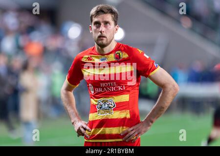 Warschau, Polen. 12. Mai 2023. Taras Romanczuk von Jagiellonia während des Spiels der polnischen PKO Ekstraklasa League zwischen Legia Warszawa und Jagiellonia Bialystok am Marschall Jozef Pilsudski Legia Warschau Municipal Stadium. Endstand: Legia Warszawa 5:1 Jagiellonia Bialystok. (Foto: Mikolaj Barbanell/SOPA Images/Sipa USA) Guthaben: SIPA USA/Alamy Live News Stockfoto