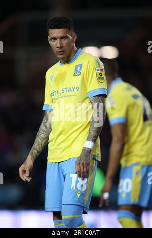 Peterborough, Großbritannien. 12. Mai 2023. Marvin Johnson (SW) beim Peterborough United gegen Sheffield Wednesday EFL League One Play-off 1.-Leges-Match im Weston Homes Stadium, Peterborough, Cambridgeshire. Kredit: Paul Marriott/Alamy Live News Stockfoto