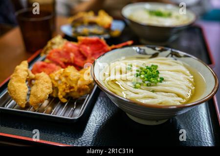 Dicker udon aus Kagawa Pref. Stockfoto