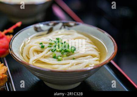 Dicker udon aus Kagawa Pref. Stockfoto