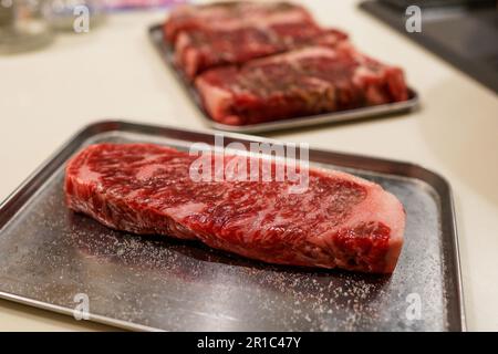 Sehr leckeres japanisches Rindfleisch (Wagyu) Stockfoto