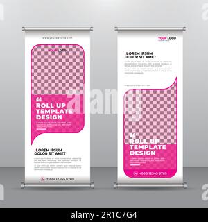 Werbebanner - vertikale Designvorlage. vektor, abstrakter geometrischer Hintergrund, modernes X-Banner und Flaggenbanner, Rechteckgröße. Stock Vektor