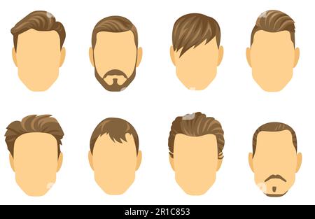 Verschiedene Frisuren für Männer – Vektorbilder Stock Vektor