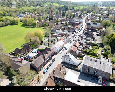 Great Missenden Village Buckinghamshire UK Drohne, Luftaufnahme, Aussicht Stockfoto