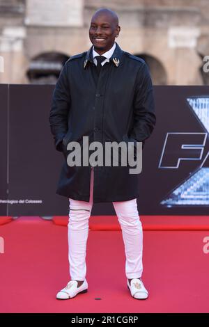 Rom, Italien. 12. Mai 2023. Tyrese Gibson besucht The Universal Pictures präsentiert die „SCHNELLE X-Straße nach Rom“ auf der Colosseo, 12. Mai 2023 (Foto: AllShotLive/Sipa USA) Kredit: SIPA USA/Alamy Live News Stockfoto