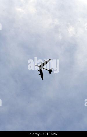 Zeltweg, Österreich - 03. September 2022: Öffentliche Airshow in der Steiermark mit dem Namen Airpower 22, Überflug eines B-52 Stratofortress Bombers Stockfoto