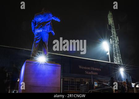 12. Mai 2023; London Road Stadium; League One Play Off Football, Halbfinale, First Leg, Peterborough United gegen Sheffield Mittwoch. Stockfoto