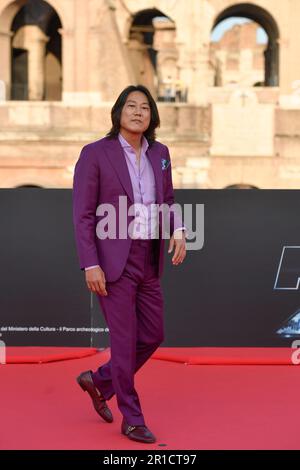 Schauspieler Sung Kang nimmt am 12. 2023. Mai im Kolosseum in Rom (Italien) an der „Fast X“-Filmpremiere Teil, dem zehnten Film in der „Fast & Furious Saga“. Stockfoto