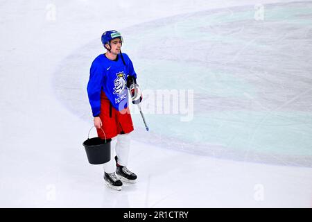 Riga, Lettland. 13. Mai 2023. Teilnahme an einer Schulung der tschechischen Eishockeymannschaft im Rahmen der IIHF Eishockey-Weltmeisterschaft am 13. Mai 2023 in Riga, Lettland. Kredit: David Tanecek/CTK Photo/Alamy Live News Stockfoto