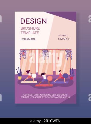 Schwangere Frauen, die mit dem großen Ball trainieren Stock Vektor