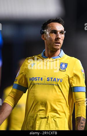 12. Mai 2023; London Road Stadium, Peterborough, Cambridgeshire, England; League One Play Off Football, Halbfinale, First Leg, Peterborough United gegen Sheffield Wednesday; Lee Gregory (Sheffield Wednesday) Stockfoto