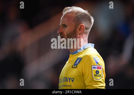 12. Mai 2023; London Road Stadium, Peterborough, Cambridgeshire, England; League One Play Off Football, Halbfinale, First Leg, Peterborough United gegen Sheffield Wednesday; Barry Bannon (Sheffield Wednesday) Stockfoto