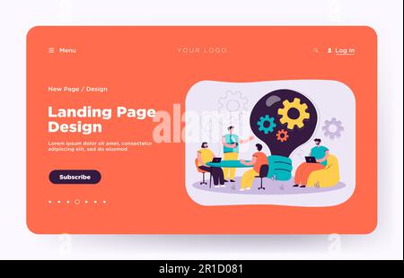 Kreative Büromitarbeiter diskutieren Ideen im Team Stock Vektor