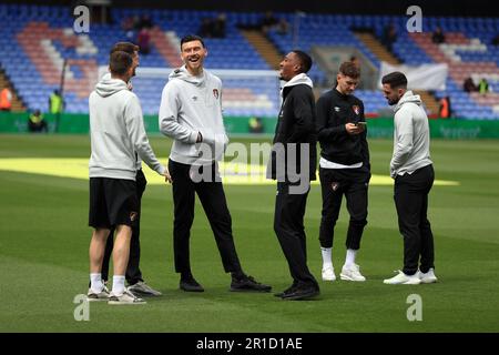 Bournemouth-Spieler vor dem Spiel der Premier League im Selhurst Park, London. Foto: Samstag, 13. Mai 2023. Stockfoto