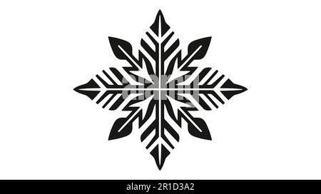 Schneeflockensymbol, Vektorlogo isoliert auf weißem Hintergrund. Stock Vektor