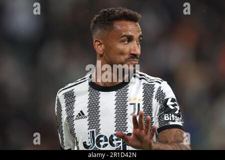 Turin, Italien. 11. Mai 2023. Danilo von Juventus reagiert während des Spiels der UEFA Europa League im Juventus-Stadion in Turin. Der Bildausdruck sollte lauten: Jonathan Moscrop/Sportimage Credit: Sportimage Ltd/Alamy Live News Stockfoto