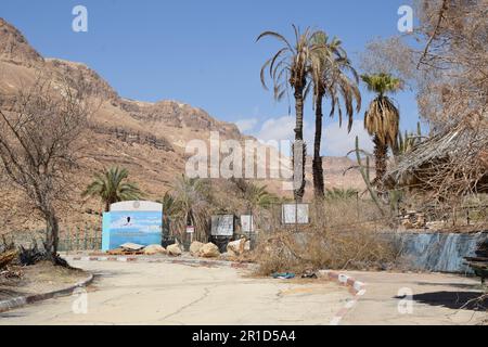 Verlassene Überreste des ein Gedi Spa in der ein Gedi Beach Gegend, Israel Stockfoto