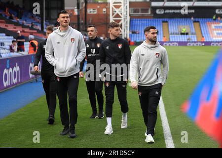 Bournemouth-Spieler vor dem Spiel der Premier League im Selhurst Park, London. Foto: Samstag, 13. Mai 2023. Stockfoto