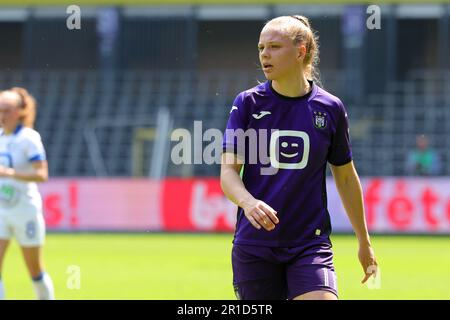 Sarah Wijnants (11) von Anderlecht, dargestellt während eines Fußballspiels zwischen RSC Anderlecht und AA Gent Ladies am 10. Und letzten Spieltag in Play-off 1 der Saison 2022 - 2023 der belgischen Lotto Womens Super League am 13. Mai 2023 in Anderlecht, Belgien. FOTO SPORTPIX | SEVIL OKTEM Stockfoto