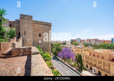 Torre del Cristo (Christenturm) in der Festung Alcazaba - Malaga, Andalusien, Spanien Stockfoto