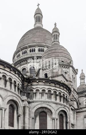 Nahaufnahme von Sacre Coeur in Paris Frankreich Stockfoto