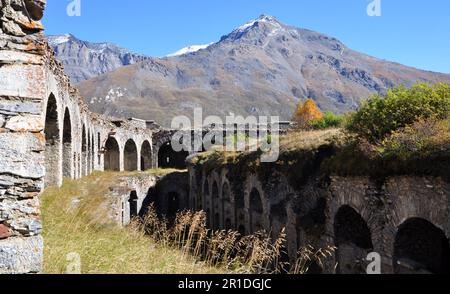 Fort von La Variselle in Haute Maurienne Savoie Stockfoto