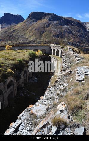 Fort von La Variselle in Haute Maurienne Savoie Stockfoto