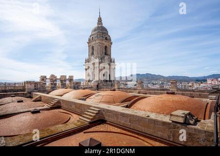 Malaga Kathedrale und Nordturm - Malaga, Andalusien, Spanien Stockfoto