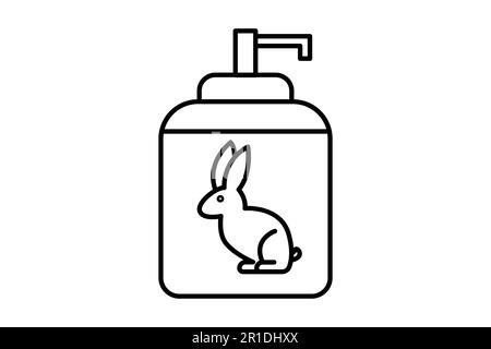 Symbol für PET-Shampoo. Stil des Liniensymbols. haustierpflege-Schild. Symbol für PET-Reinigung. Einfache Vektorkonstruktion editierbar Stock Vektor