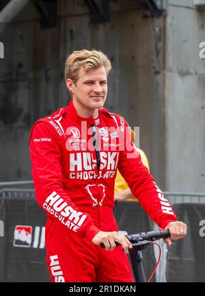 Indianapolis, USA. 12. Mai 2023. DER INDYCAR-Fahrer MARCUS ERICSSON (8) aus Kumla, Schweden, qualifiziert sich für den GMR Grand Prix auf dem Indianapolis Motor Speedway in Indianapolis, USA. (Kreditbild: © Walter G. Arce Sr./ZUMA Press Wire) NUR REDAKTIONELLE VERWENDUNG! Nicht für den kommerziellen GEBRAUCH! Stockfoto