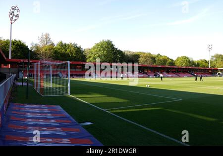 Allgemeiner Blick aus dem Stadion vor dem Halbfinalspiel der Sky Bet League 2 im Peninsula Stadium, Salford. Foto: Samstag, 13. Mai 2023. Stockfoto