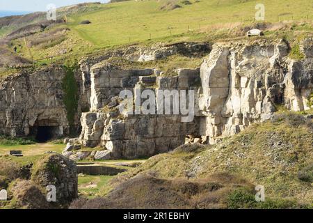 Star Wars Drehort am Winspit Quarry in der Nähe von Worth Matravers in Dorset. UK Stockfoto