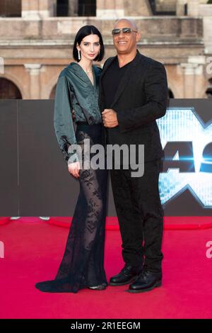 Rom, Italien. 12. Mai 2023. Meadow Walker und Vin Diesel bei der Premiere des Kinofilms 'Fast X' am Kolosseum. Rom, 12.05.2023 Kredit: Geisler-Fotopress GmbH/Alamy Live News Stockfoto