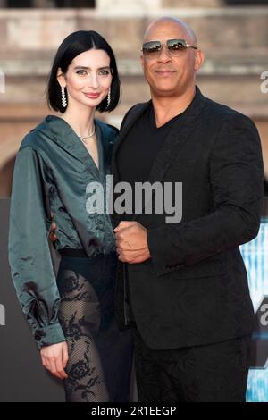Rom, Italien. 12. Mai 2023. Meadow Walker und Vin Diesel bei der Premiere des Kinofilms 'Fast X' am Kolosseum. Rom, 12.05.2023 Kredit: Geisler-Fotopress GmbH/Alamy Live News Stockfoto