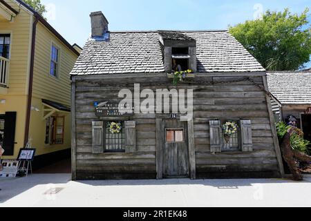 Ältestes hölzernes Schulhaus in den vereinigten Staaten, Stadt, St. augustine, St. augustine, st. augustine, florida, usa, USA, amerika, usa, 2023 Update, Stockfoto