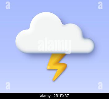 3D Sturmwetter-Symbol Stock Vektor